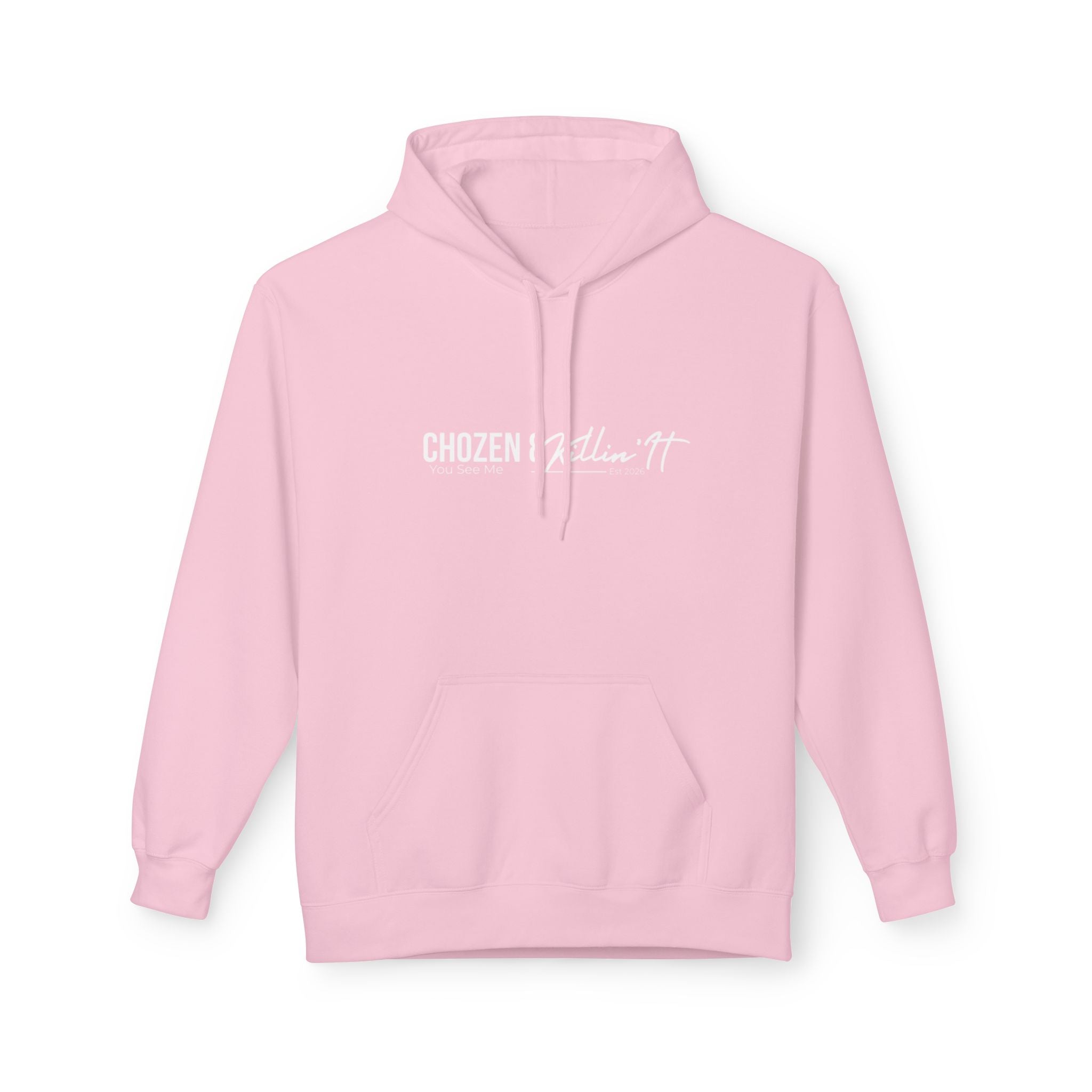 Classic White Hoodie — Midweight Fleece Pullover