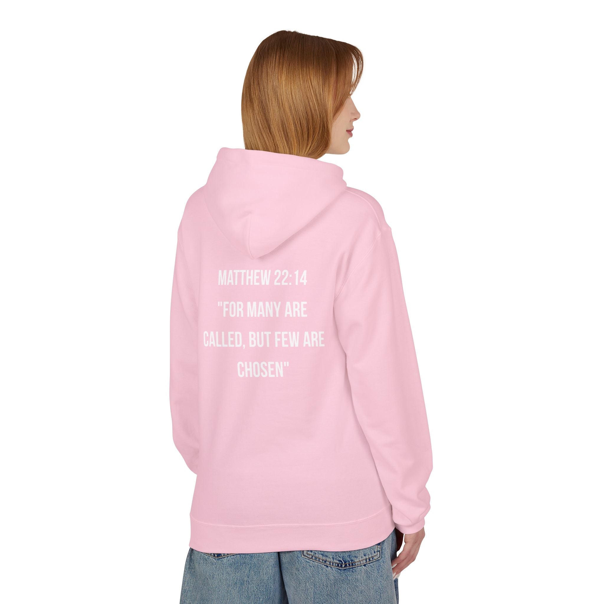 Classic White Hoodie — Midweight Fleece Pullover