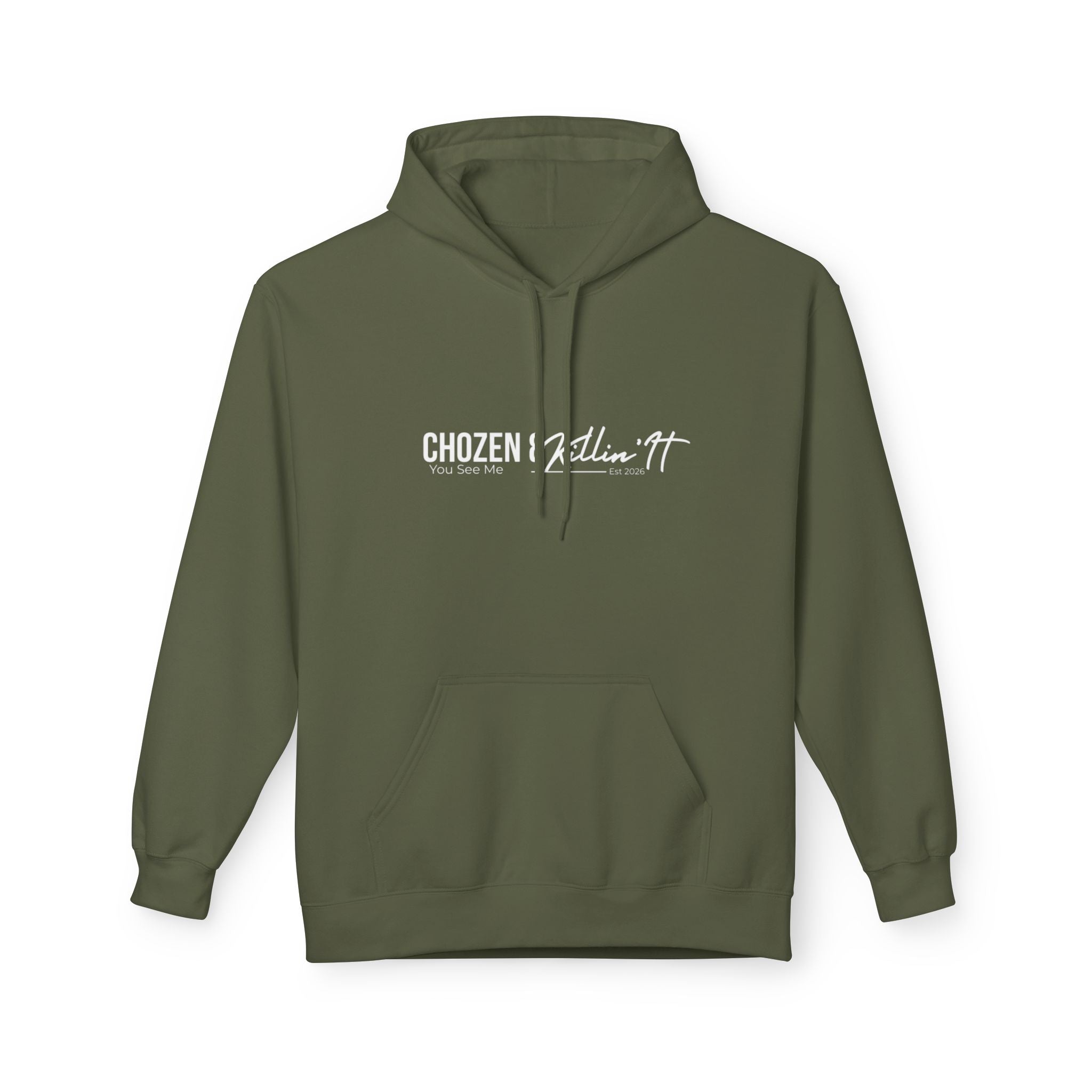 Classic White Hoodie — Midweight Fleece Pullover