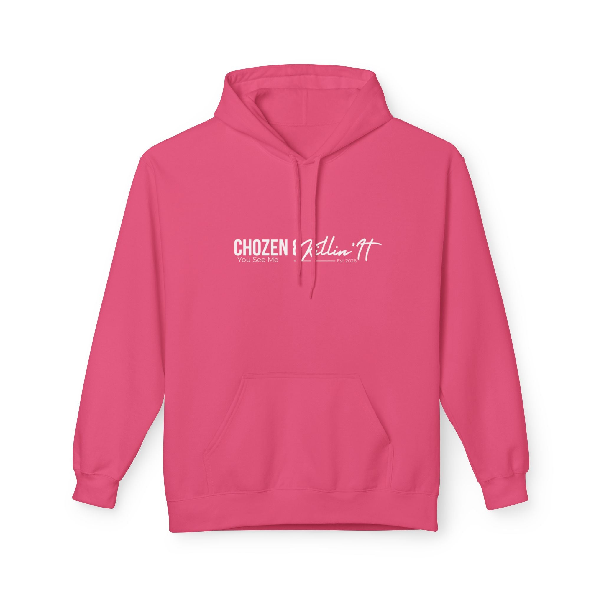 Classic White Hoodie — Midweight Fleece Pullover