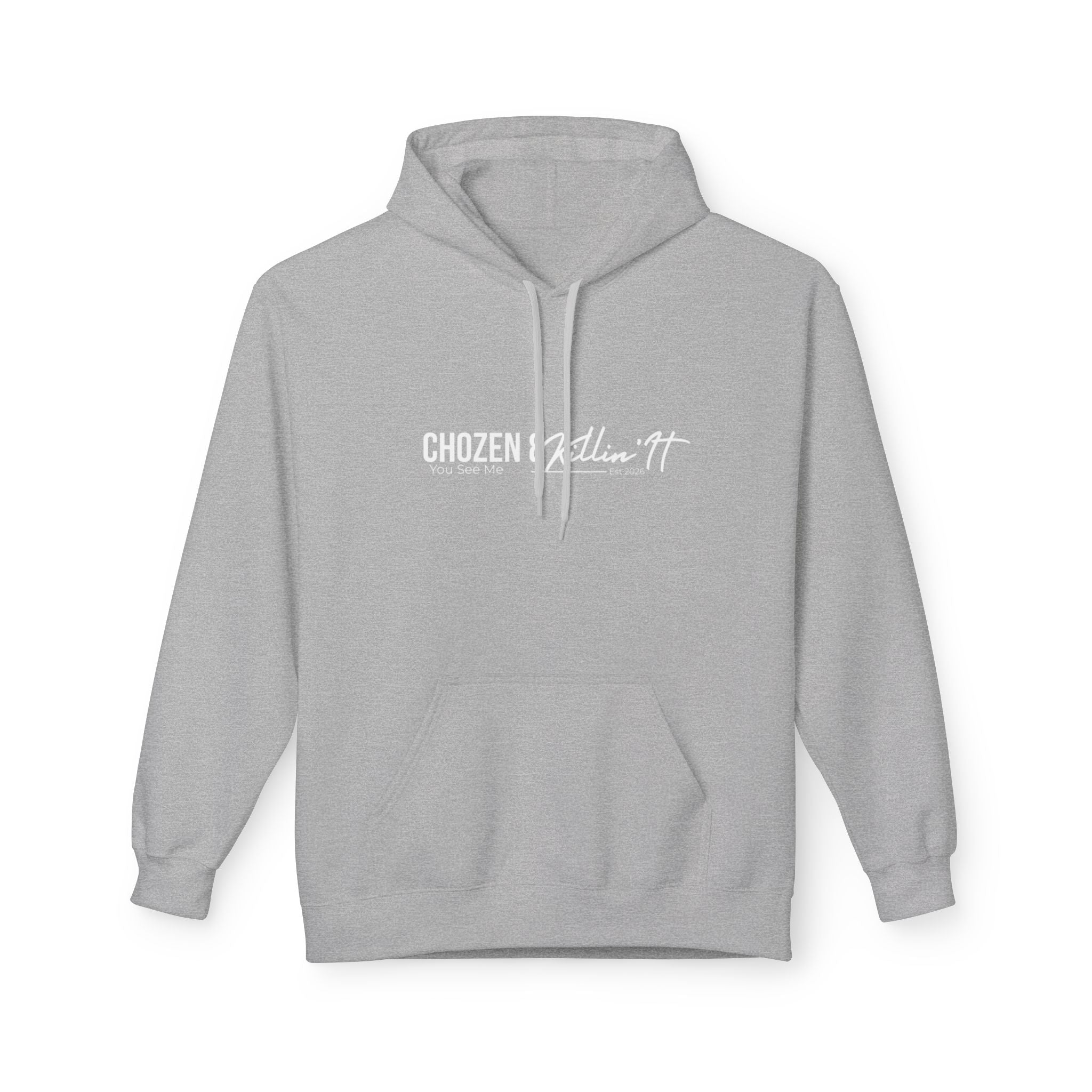 Classic White Hoodie — Midweight Fleece Pullover