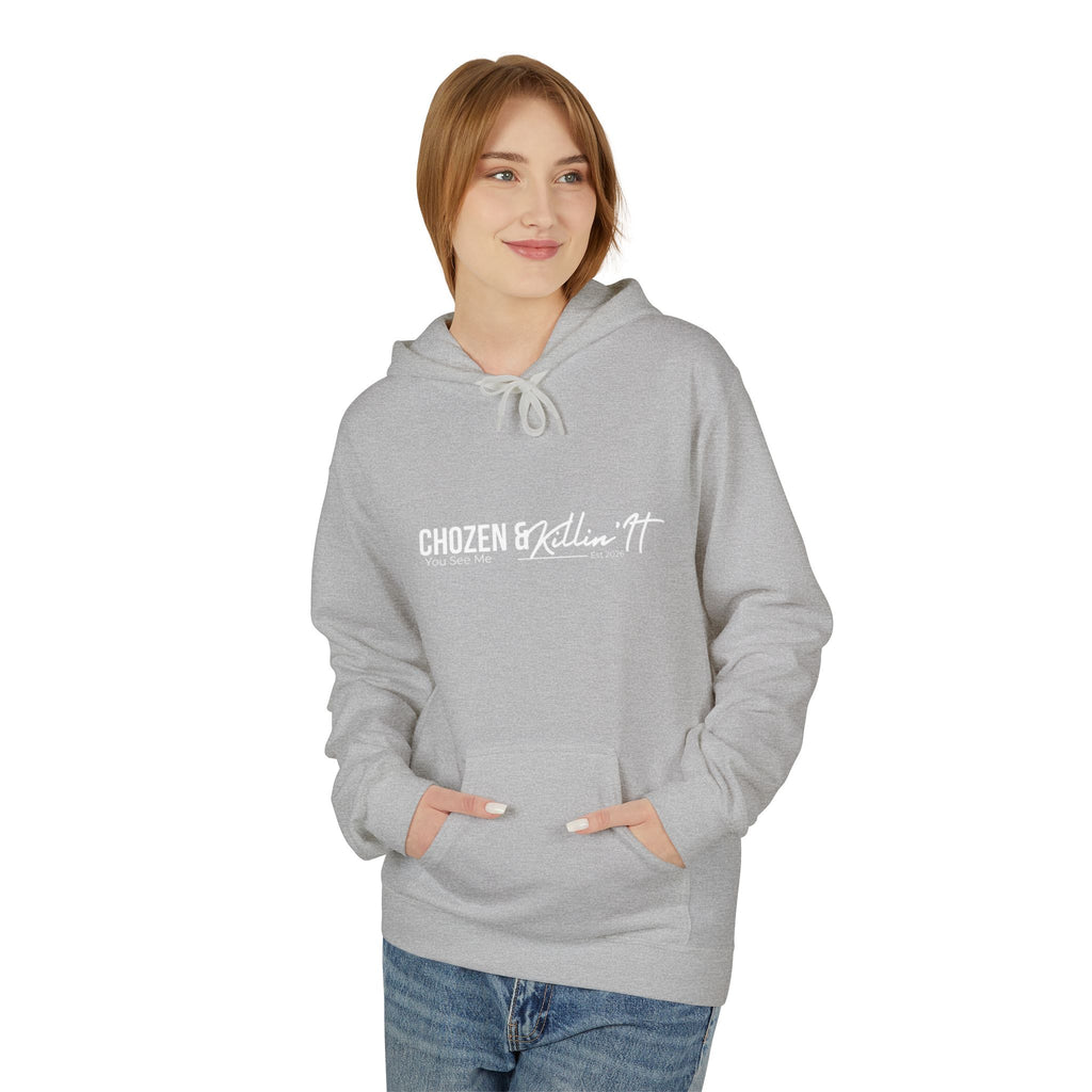 Classic White Hoodie — Midweight Fleece Pullover