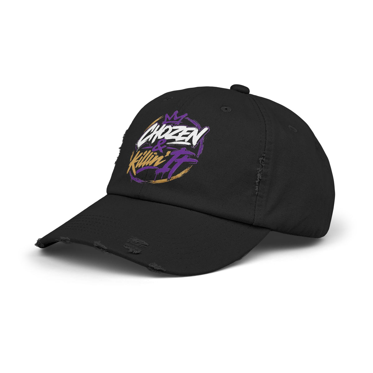 Distressed Cap — Chosen & Killin' It Graffiti Dad Hat