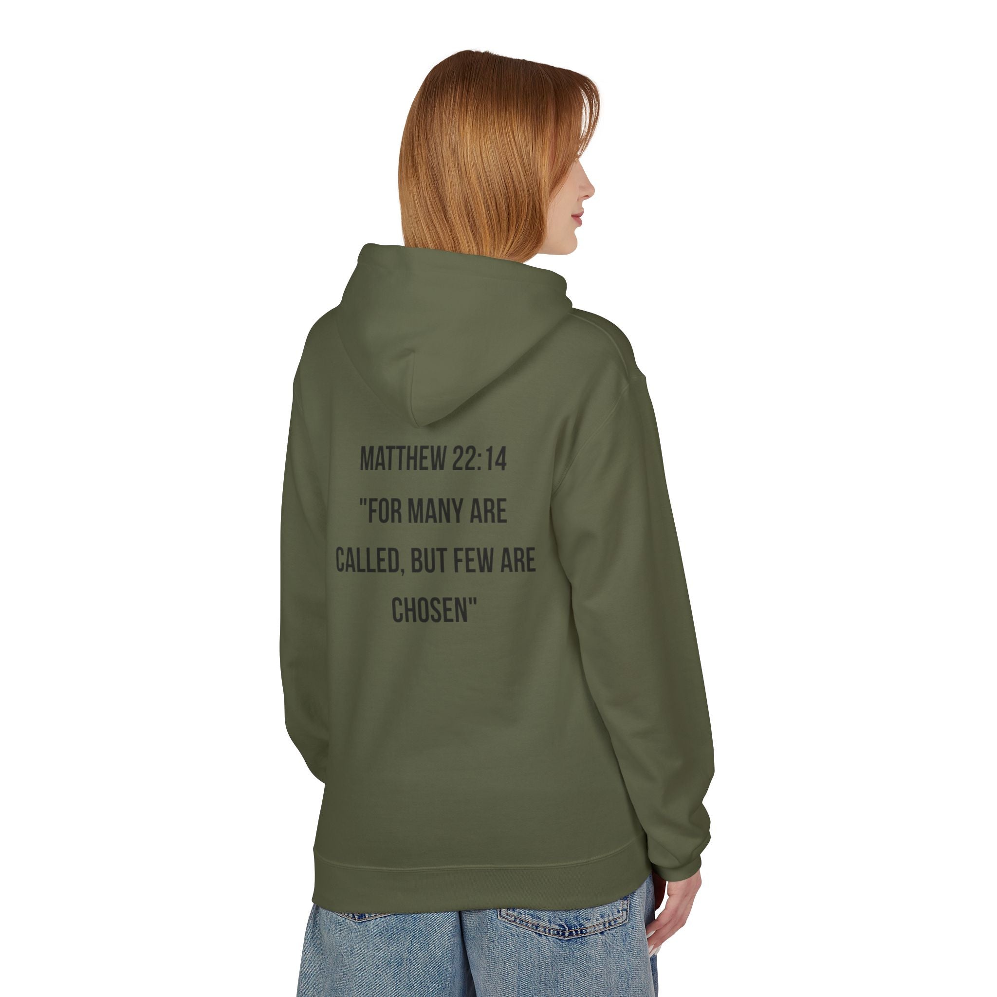 Chosen Faith Hoodie — "Chosen & Chillin'" Christian Scripture Pullover (Matthew 22:14)